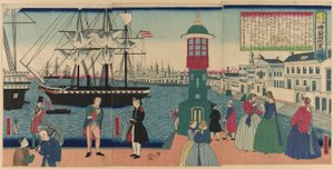 Paris, F turbulente tider (med franske Paris), fra Teseries af Utagawa Yoshitora