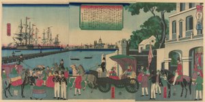 Tepo RT Ofondon, Sono Gand (afskediget fra London, England), fra Teseries ds (Bangkok Famous Places)” af Utagawa Yoshitora