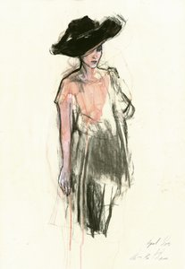 Skitse af en elegant hat af Ute Rathmann