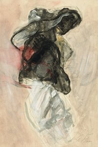 Elegant figur med røde detaljer