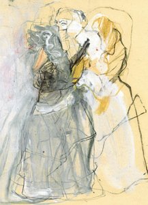 Skitse af elegante figurer