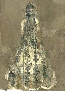 Elegant mønstret kjole af Ute Rathmann