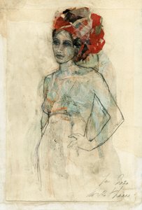 Elegant kvinde med turban af Ute Rathmann