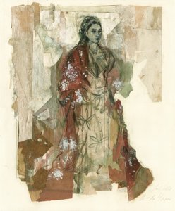 Elegant rødt sjal til kvinder af Ute Rathmann