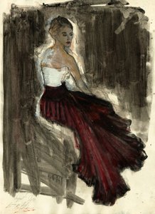 Elegant rød nederdel til kvinder af Ute Rathmann