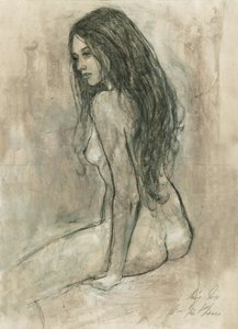 Sensuel figurtegning af Ute Rathmann