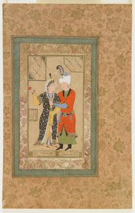 A prince and princess embrace, c.1550dani