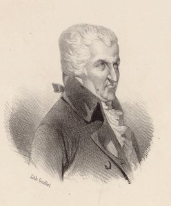 Portræt af komponisten Pierre-Alexandre Monsigny 1729-1817. af V. Guillet