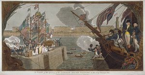 Åbningen af London Docks, Wapping, 1805 af V Woodthorpe