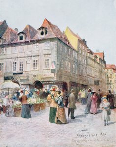 Havelska Ulice og Melantrichova Ulice, Prag, illustration fra 