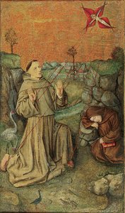 Saint Francis modtager Stigmata, slutningen af det 15. århundrede af Valencian School