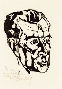Portræt af komponisten Maurice Ravel 1875-1937, 1923. af Valentijn Edgar Van Uytvanck