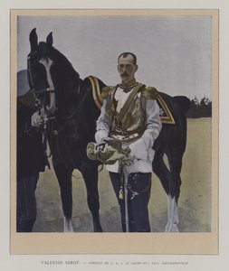 Portræt af storhertug Paul Alexandrovich af Rusland (farve litho) af Valentin Aleksandrovich (after) Serov