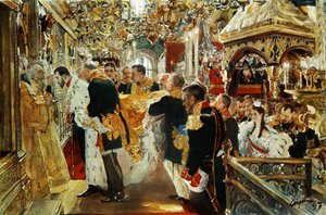 Kroning af kejser (zar) Nikolaj II af Rusland i 1894 af Valentin Serov (19. januar af Valentin Aleksandrovich Serov