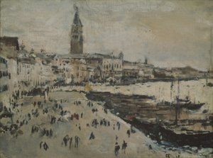 Schiavoni-kajen i Venedig af Valentin Aleksandrovich Serov