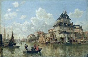 Bådehuset ved Hamborgs havn, 1850