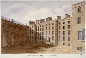 Indre gårdhave til Fleet Prison, City of London, 1805