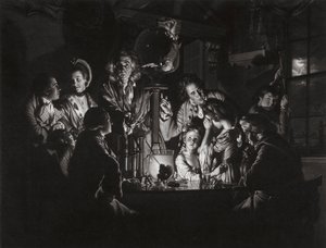 Et eksperiment på en fugl i luftpumpen efter Joseph Wright fra Derby, 1769.