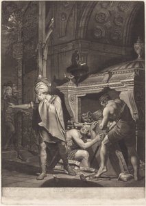 Miravan åbner sine forfædres grav, 1772. af Valentine Green