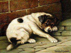 Lovable Companion (olie på panel)
