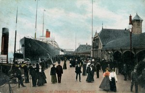 Dampskib SS Celtic ved kajen, Liverpool, Lancashire, c1904.