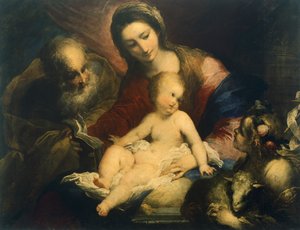 Den hellige familie af Valerio Castello (1624-1659)