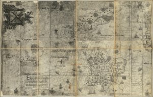 Kort over den vestlige halvkugle fra 1551 af Sancho Gutiérrez af Various