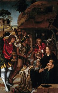 Magiernes tilbedelse - portugisisk maleri af Vasco Fernandes (Grao Vasco) (v1480-v1543) af Vasco (c.1475 c.1542) Fernandes