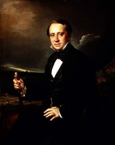 Portræt af Alexander Alexandrovich Sapozhnikov (1827-87) 1852 (olie på lærred) af Vasili Andreevich Tropinin