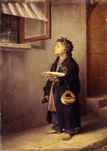 En lærling ser på en papegøje, 1865 af Vasili Grigorevich Perov