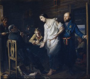 Kommissær for landdistriktspolitiets efterforskning, 1857 af Vasili Grigorevich Perov