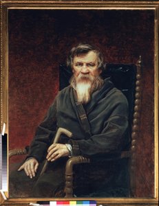 Portræt af historikeren og journalisten Mikhail (Michel) Pogodin (1800-1875). Maleri af Vasili (Vasili) Grigoryevich Perov (1834-1882), olie på lærred af Vasili Grigorevich Perov