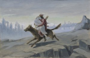 Ivan Tsarevich rider på den grå ulv, slutningen af 1870