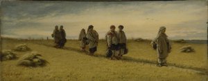 Høstfolkenes tilbagevenden fra marken i Ryazan-provinsen, 1874 af Vasili Grigorevich Perov