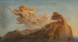 Cloudlet og Cliff. Illustration til digtet The Cliff af M. Lermontov, 1900-tallet