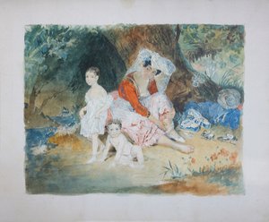 Portræt af greve Peter Dominikus Ludwig 1832-1887 og grevinde Maria 1829-1898 zu Sayn-Wittgens af Vasili Semenovich Sadovnikov