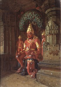 En Vishnu-statue i Indra-templet, 1874 af Vasili Vasilievich Vereshchagin