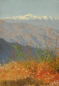Solnedgang i Himalaya af Vasili Vasilievich Vereshchagin