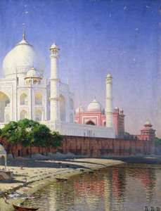 Taj Mahal (olie på lærred) af Vasili Vasilievich Vereshchagin