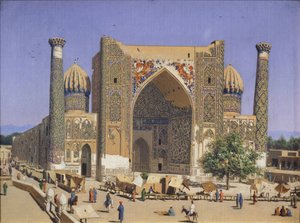 Sherdar Madrasah på Registan Square i Samarkand, 1869-1870 af Vasili Vasilievich Vereshchagin