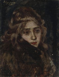 Prinsesse Maria Alexandrovna Menshikova. Studie for Menshikov i Berezov, 1882 af Vasilij Ivanovic Surikov
