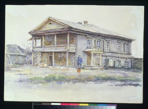 Surikovs hus i Krasnojarsk, 1890-91 af Vasilij Ivanovic Surikov