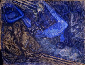 Sørger over Michail Vrubels død, 1910-1911 af Vasily Ivanovich Denisov
