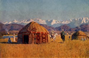 Kirghiz yourta ved floden Chu, 1869-1870, 1965.
