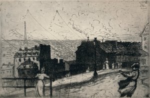 Drageflyvere, Montmartre, 1915 af Vaughan Trowbridge