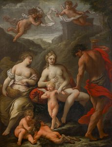 Ceres, Bacchus og Venus, ca. 1550-1610 (olie på lærred) af Venetian School