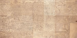 Kort over Kairo, et fugleperspektiv, 1549 af Venetian School