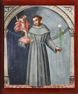 Sankt Antonius af Padova og Jesus (maleri af Venetian School