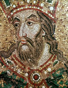 Hoved af en konge (mosaikdetalje af Veneto Byzantine School