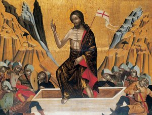 Opstandelsen, Venedig eller Kreta, ca. 1500 af Veneto Cretan School
